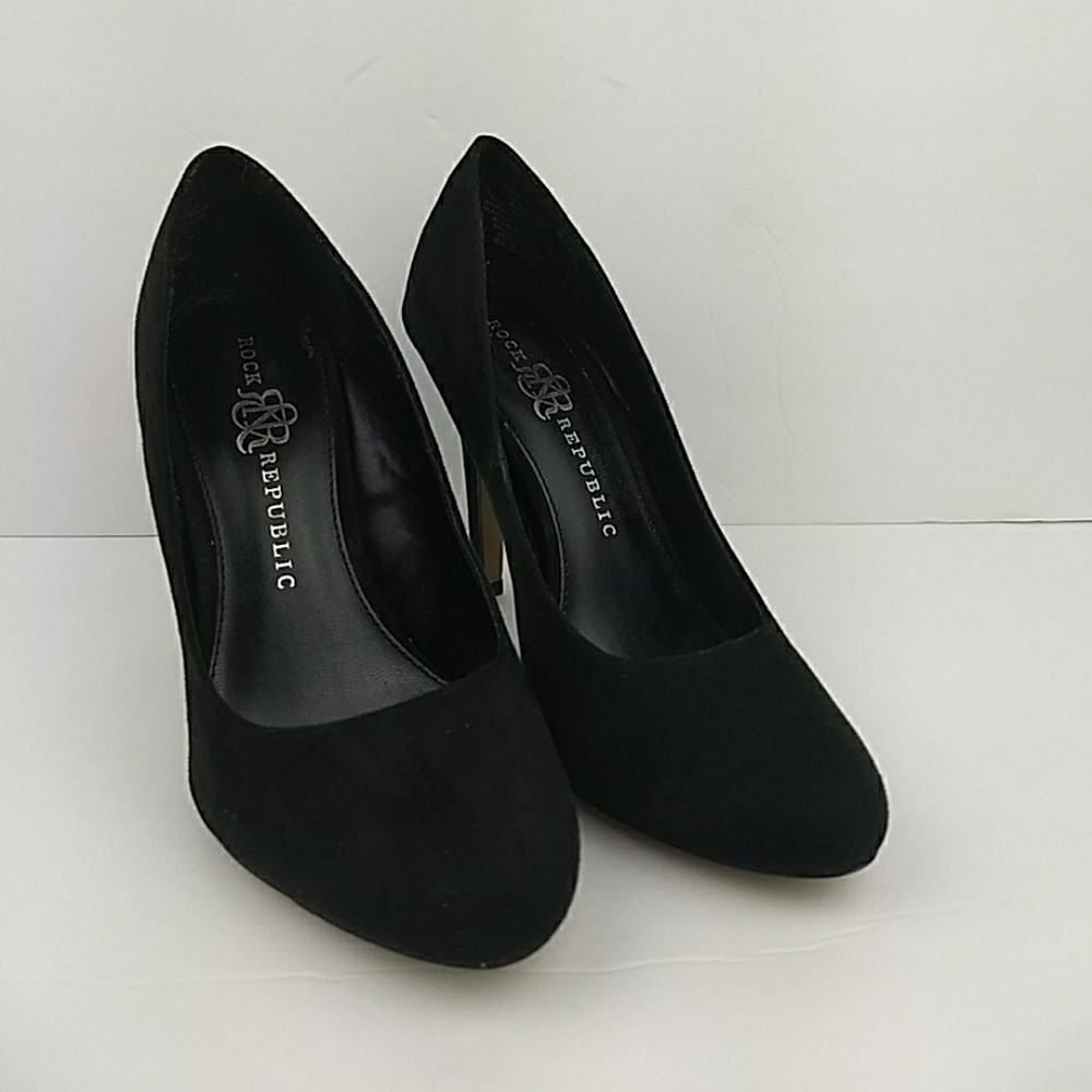 Rock & Republic Black Suede Pumps Size 8.5